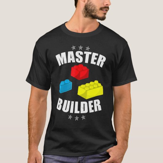 Brick Builder blockt Gebäude Master Builder Toys T-Shirt (Vorderseite)