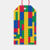 Brick Builder Customizable Birthday FAVOR TAG Geschenkanhänger (Rückseite)