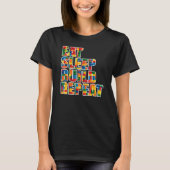 Brick Builder Eat Sleep Build Repeat Blocks Toys T-Shirt (Vorderseite)