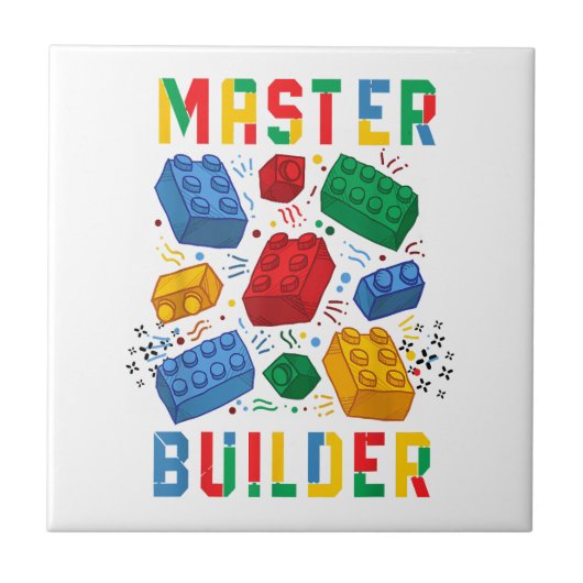 Brick Builder Funny Blocks Gebäude Master Builder Fliese (Vorderseite)