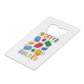 Brick Builder Funny Blocks Gebäude Master Builder Geldbeutel Flaschenöffner (Vorderseite Schrägansicht)