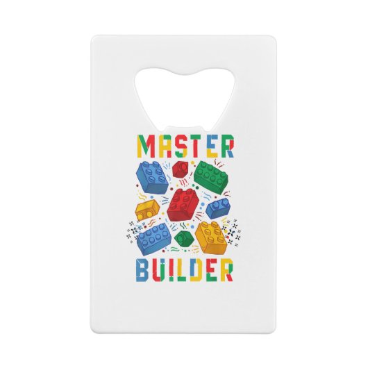 Brick Builder Funny Blocks Gebäude Master Builder Geldbeutel Flaschenöffner (Rückseite)
