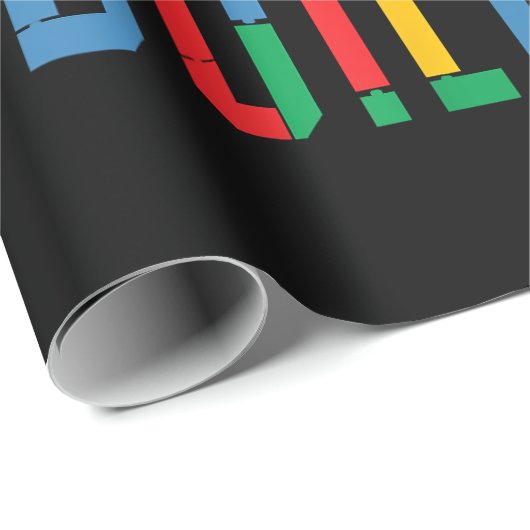 Brick Builder Funny Blocks Gebäude Master Builder Geschenkpapier (Rolleneckpunkt)