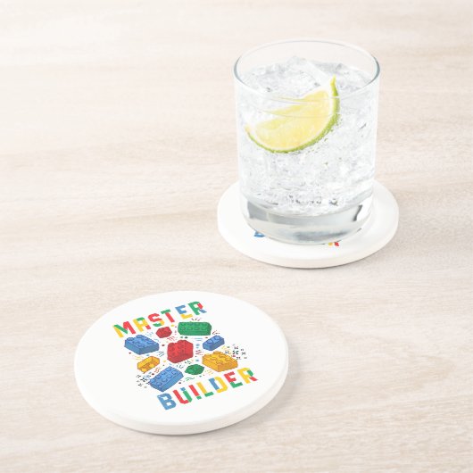 Brick Builder Funny Blocks Gebäude Master Builder Getränkeuntersetzer (Seite)
