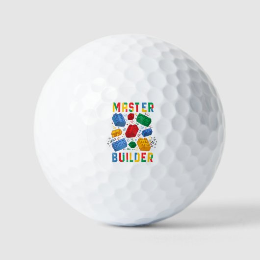 Brick Builder Funny Blocks Gebäude Master Builder Golfball (Vorderseite)