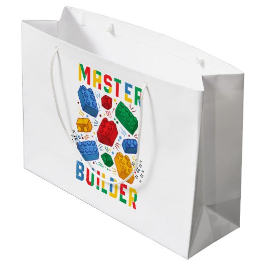 Brick Builder Funny Blocks Gebäude Master Builder Große Geschenktüte (Rückseite Schrägansicht)