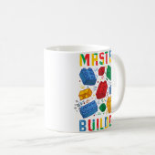 Brick Builder Funny Blocks Gebäude Master Builder Kaffeetasse (VorderseiteRechts)