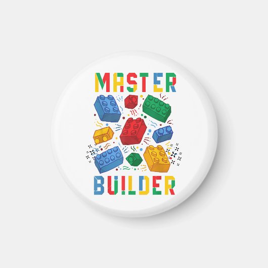 Brick Builder Funny Blocks Gebäude Master Builder Magnet (Vorne)