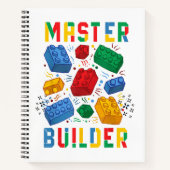 Brick Builder Funny Blocks Gebäude Master Builder Notizblock (Vorderseite)