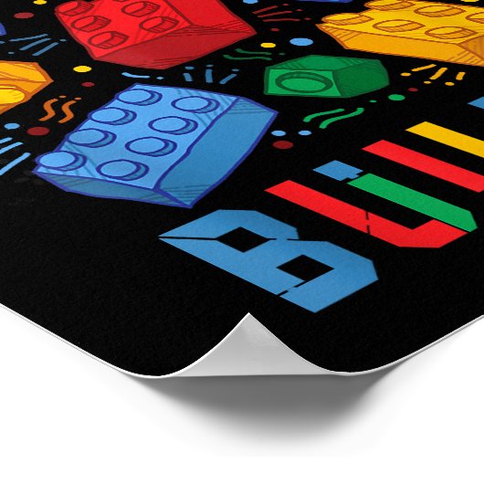 Brick Builder Funny Blocks Gebäude Master Builder Poster (Ecke)