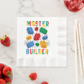 Brick Builder Funny Blocks Gebäude Master Builder Serviette (Beispiel)