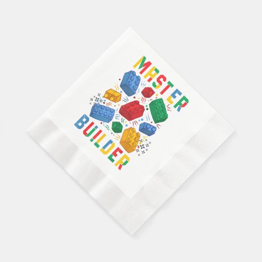 Brick Builder Funny Blocks Gebäude Master Builder Serviette (Ecke)