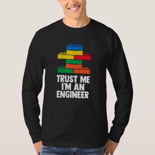 Brick Builder Funny Blocks Gebäude Master Builder T-Shirt (Vorderseite)