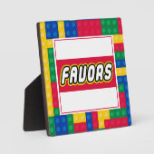 Brick Builder Geburtstagsfeier Gunstbeweis Schild Fotoplatte (Vorderseite)