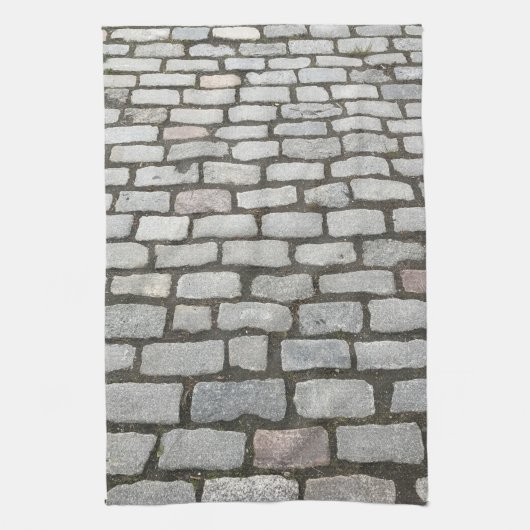 Brick Cobblestone Street Pathway Naturofotografie Geschirrtuch (Vertikal)