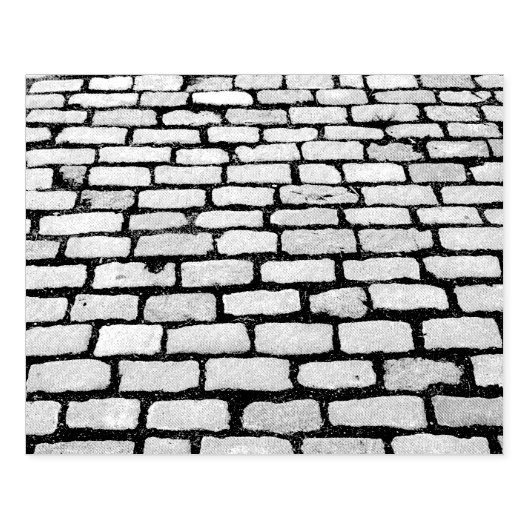 Brick Cobblestone Street Pathway Naturofotografie Gummistempel (Prägung)