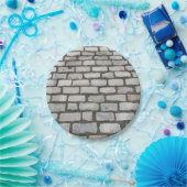 Brick Cobblestone Street Pathway Naturofotografie Pappteller (Party)