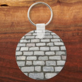 Brick Cobblestone Street Pathway Naturofotografie Schlüsselanhänger (Vorderseite)
