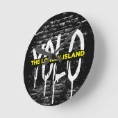 Brick Drip Runde Wanduhr (Winkel)