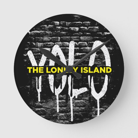 Brick Drip Runde Wanduhr (Vorderseite)