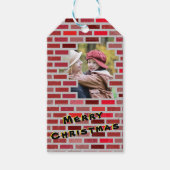 Brick Foto Weihnachten Geschenkanhänger (Vorderseite)