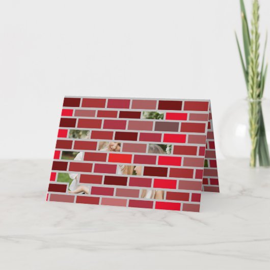 Brick Foto Weihnachten Karte (Vorderseite)