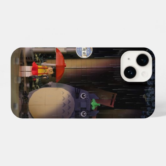 Brick gebaut Totoro iPhone 14 Fall Hülle (Rückseite (Horizontal))