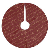 Brick Gold Weihnachtstypografie Muster #36 ID1009 Polyester Weihnachtsbaumdecke (Vorderseite)