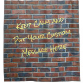 Brick Graffiti Wall Custom Message Duschvorhang (Vorderseite)