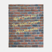 Brick Graffiti Wall Custom Message Fleecedecke (Vorderseite)