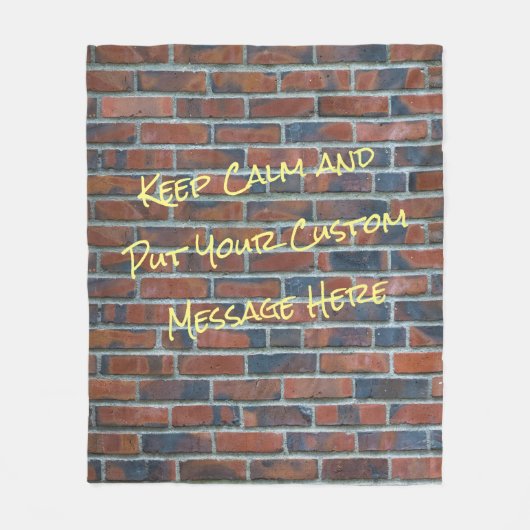 Brick Graffiti Wall Custom Message Fleecedecke (Vorderseite)