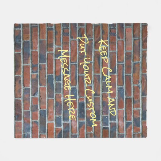 Brick Graffiti Wall Custom Message Fleecedecke (Vorderseite (Horizontal))