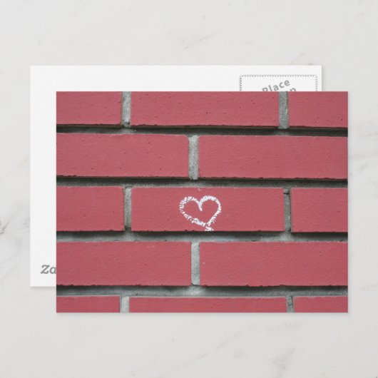 Brick Heart Postkarte (Vorne/Hinten)