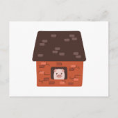 Brick House Pig Postkarte (Vorderseite)
