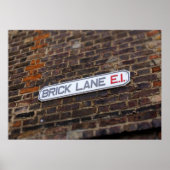 Brick Lane - London - Street Sign - Poster (Vorne)