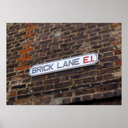 Brick Lane - London - Street Sign - Poster (Vorne)