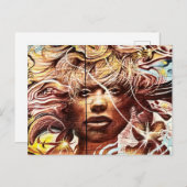 Brick Lane Street Art (1109) Postkarte (Vorne/Hinten)