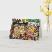 Brick Lane Street Art London (1119) Karte (Gelbe Blume)