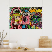 Brick Lane Street Art London (1120) Poster (Küche)