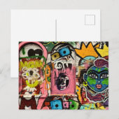 Brick Lane Street Art London (1120) Postkarte (Vorne/Hinten)