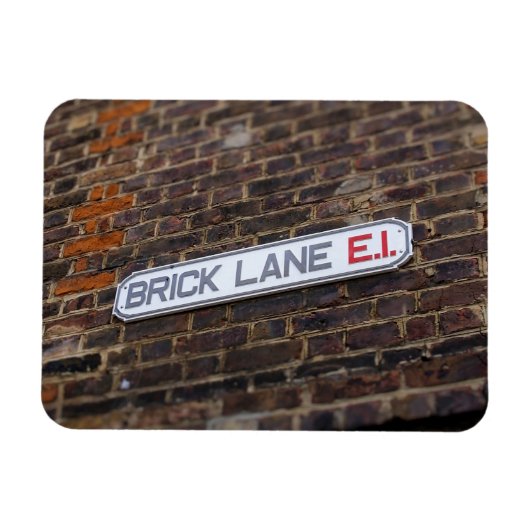 Brick Lane - Street Sign - London - Magnet (Horizontal)