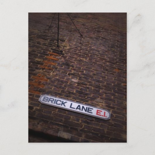 Brick Lane - Street Sign - London - Postcard Postkarte (Vorderseite)