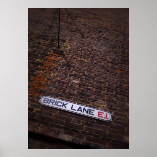 Brick Lane - Street Sign - London - Poster (Vorne)