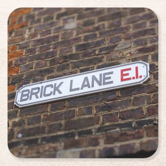 Brick Lane - Street Sign - London - Untersetzer (Vorderseite)