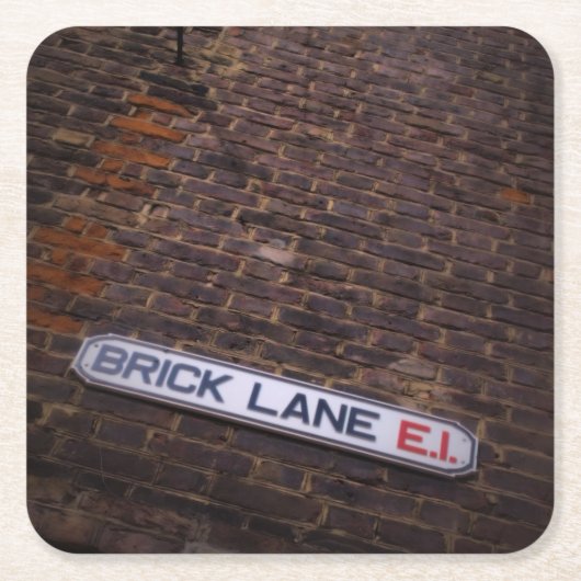Brick Lane - Street Sign - Untersetzer (Vorderseite)