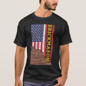Brick Mason Bricklayer Mauerwerk Bau US Fla T-Shirt (Vorderseite)