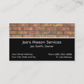 Brick Mason Masonry Business Card Visitenkarte (Vorderseite)