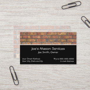 Brick Mason Masonry Business Card Visitenkarte