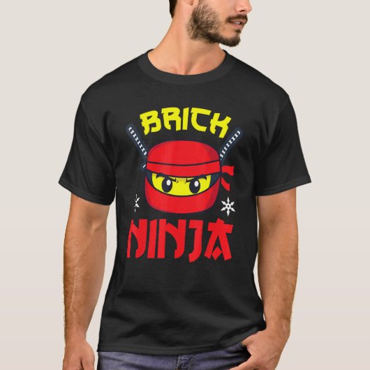 Brick Ninja Master Builder Bricks Gebäude Blocks T-Shirt (Vorderseite)