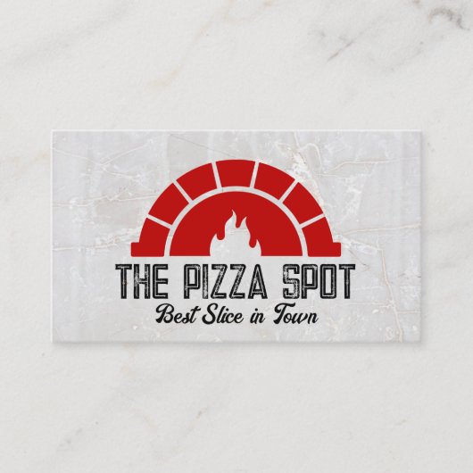 Brick Oven Flame Logo | Pizzeria Visitenkarte (Vorderseite)